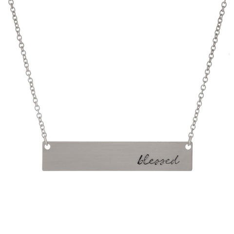 Blessed Bar Necklace | Necklaces | Bentley & Lo