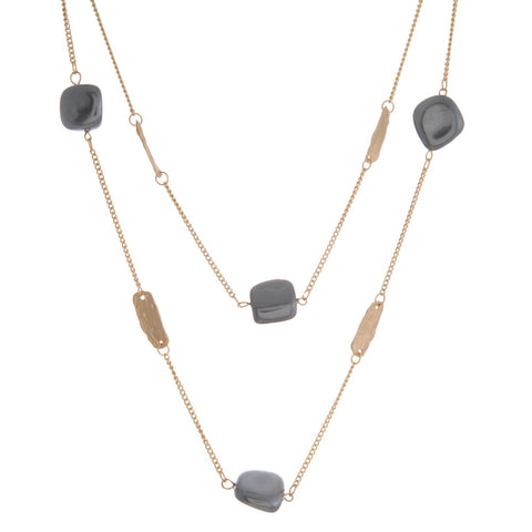 Gray Pearl Layered Necklace | Necklaces | Bentley & Lo