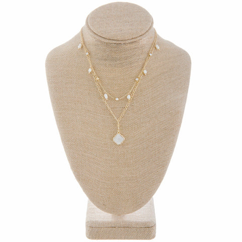 Gorgeous White Layered Necklace | Necklaces | Bentley & Lo