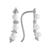 Pearl and Rhinestone Crawler Earrings | Earrings | Bentley & Lo