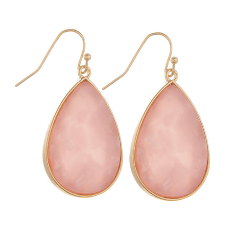 Peach Teardrop Earrings | Earrings | Bentley & Lo