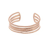 Lined Rose Gold Cuff Bracelet | Bracelets | Bentley & Lo