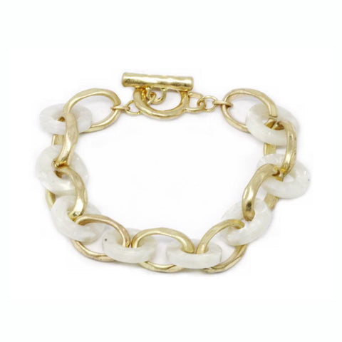 Ivory Link Toggle Bracelet | Bracelets | Bentley & Lo
