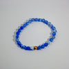 Blue Crackled Agate Stretch Bracelet