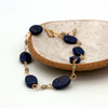 Lapis Lazuli and Labradorite Beaded 14k Gold Filled Bracelet