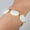 Mother of Pearl Oval Chain Bracelet