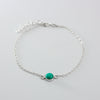 Tibetan Turquoise Sterling Silver Chain Bracelet