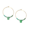 Amazonite 14k Gold Filled Hoop Earrings