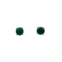 Colombian Emerald Sterling Silver Stud Earrings