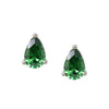 Emerald Teardrop Stud Earrings