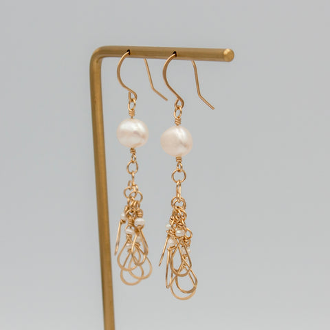 Pearls and Droplets 14k Gold Filled Earrings
