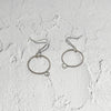 Twisted Hoop Topaz Charm Sterling Silver Fishhook Earrings