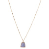 Blue Aventurine and Decorative Chain Pendant Necklace