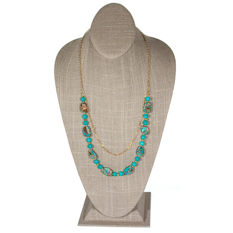 Totally Turquoise Imperial Jasper Layered Necklace