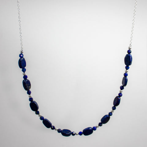Lapis Lazuli U Sterling Silver Necklace