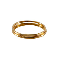 Hammered 14k Gold Filled Slim Ring Stack