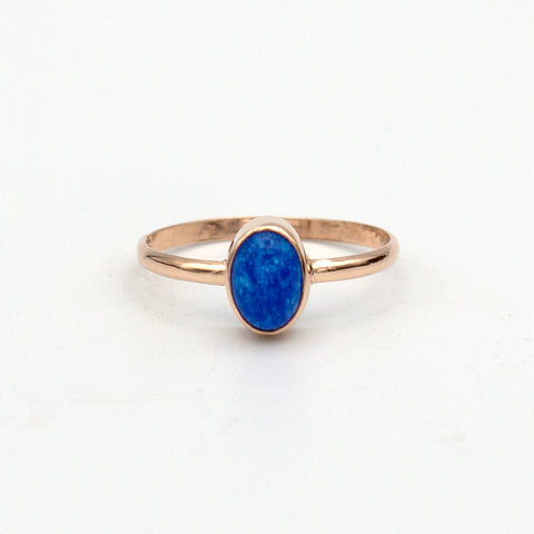 Sapphire Quartz Bezel 14k Gold Filled Ring