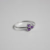 Amethyst Cluster Sterling Silver Ring