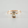 Green Amethyst Four Prong 14K Gold Filled Solitaire Ring