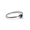 Dainty Iolite Solitaire Sterling Silver Ring