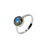 Labradorite Round Bezel Sterling Silver Ring
