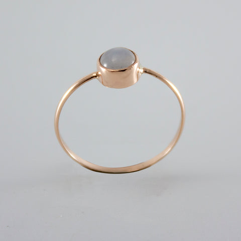 Dainty Moonstone Bezel 14k Gold Filled Ring
