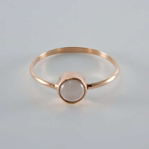 Dainty Moonstone Bezel 14k Gold Filled Ring