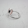 Pear Rose Quartz Sterling Silver Ring
